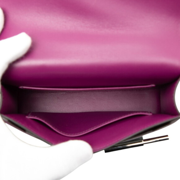 Hermes Hermès Velu Crossbody Chain Shoulder Bag in Anemone Purple Chevre for ... - Picture 4 of 7